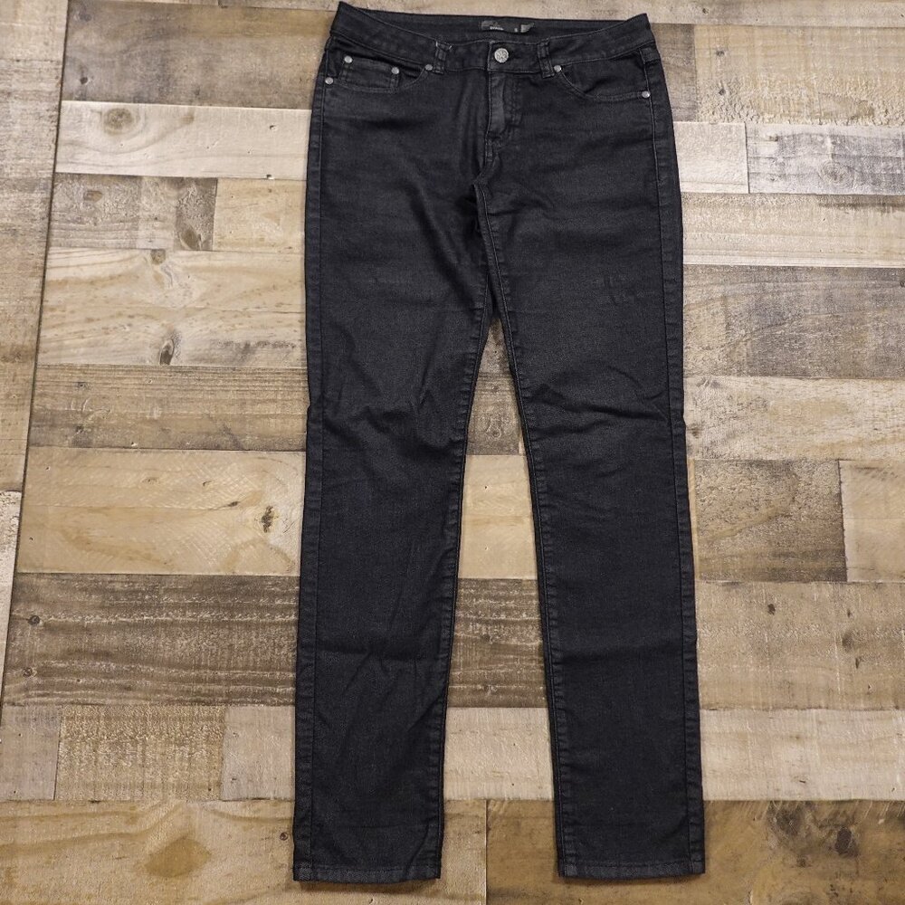 Prana Kara jean low rise fitted narrow leg women's 6 black denim